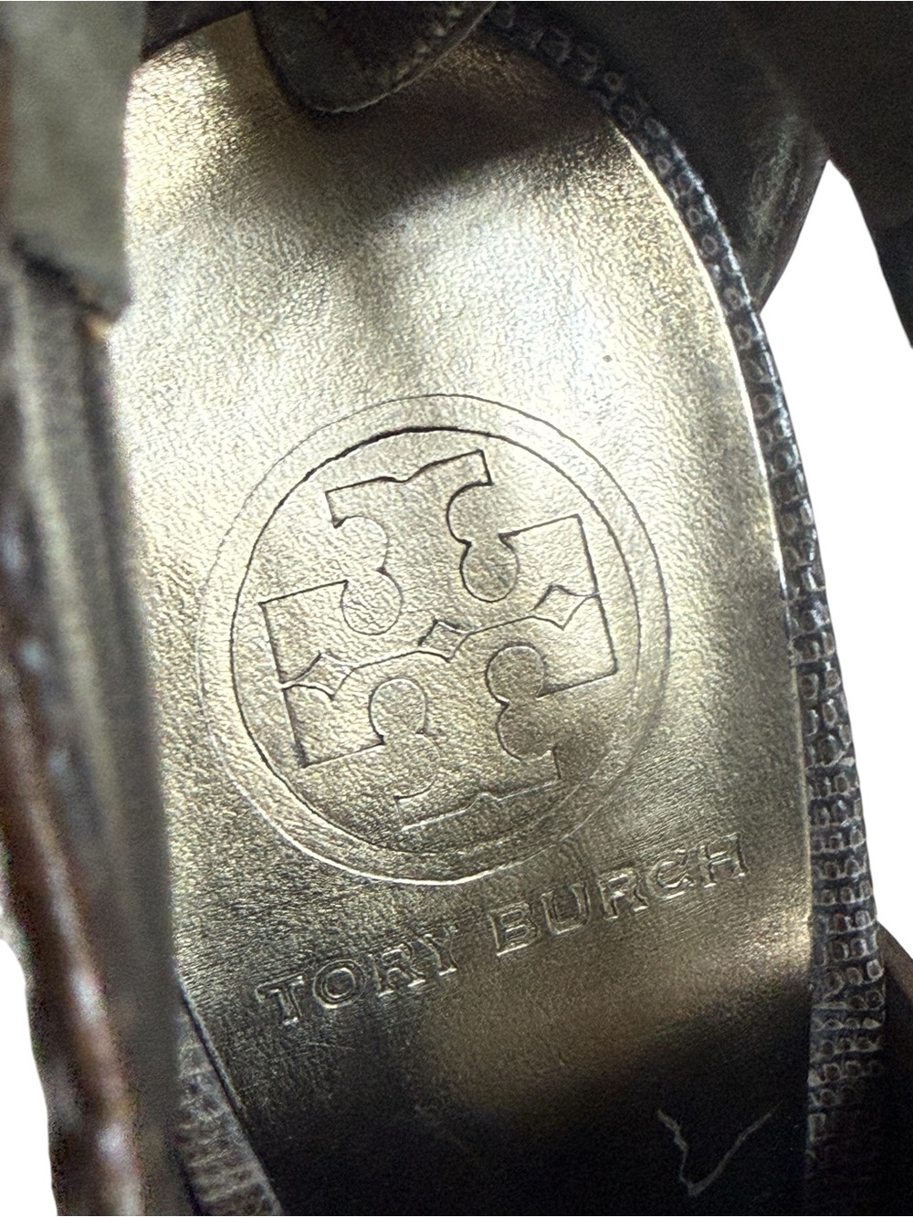 Tory Burch Geoff Caged High Heel Olive Gold Gladiator Sandals! Size 8 - Picture 16 of 16